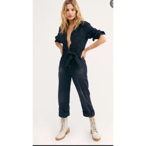 FRee People Charlie Coveralls Sz L
